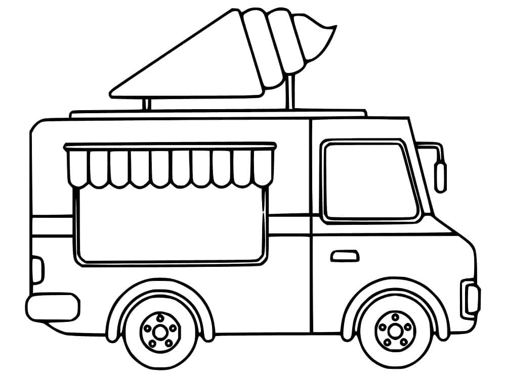 Coloring page: Ice Cream Truck (Transportation) #213361 - Free Printable Coloring Pages