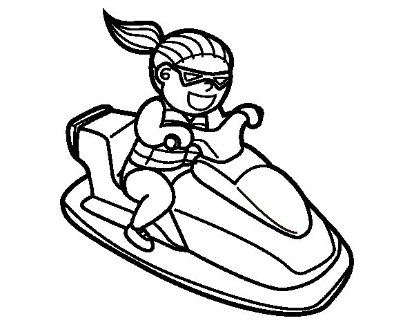 jet ski coloring pages