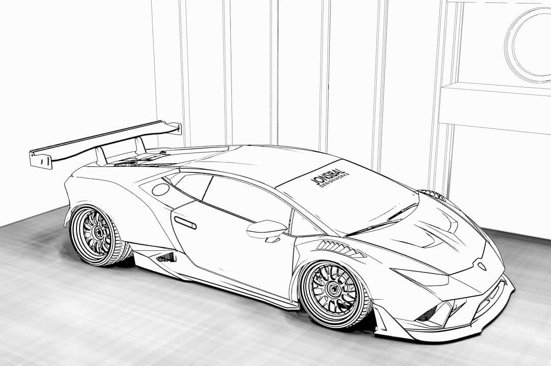 Free printable Lamborghini coloring page #174223 from Transportation collection