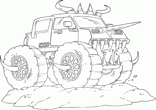 Coloring page: Monster Truck (Transportation) #141285 - Free Printable Coloring Pages