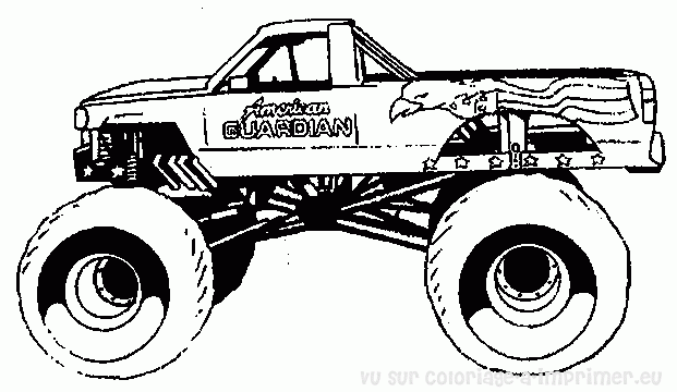 Coloring page: Monster Truck (Transportation) #141289 - Free Printable Coloring Pages