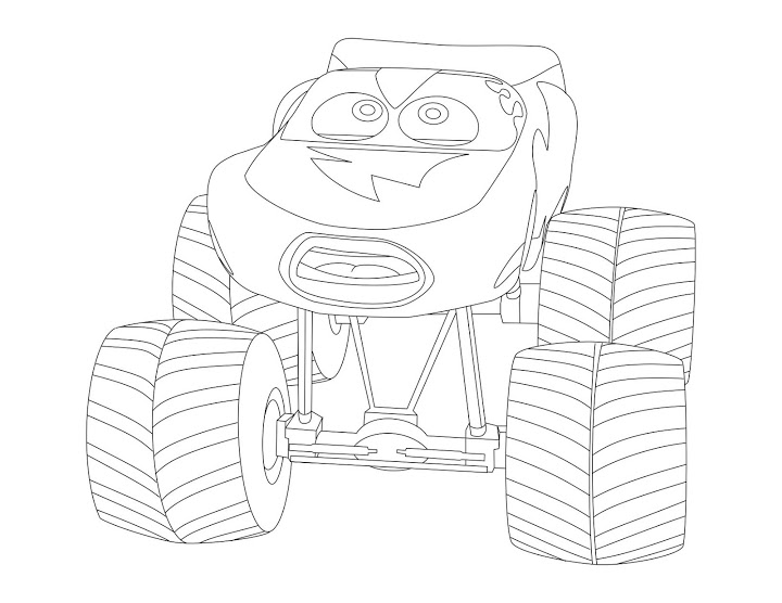 Coloring page: Monster Truck (Transportation) #141290 - Free Printable Coloring Pages