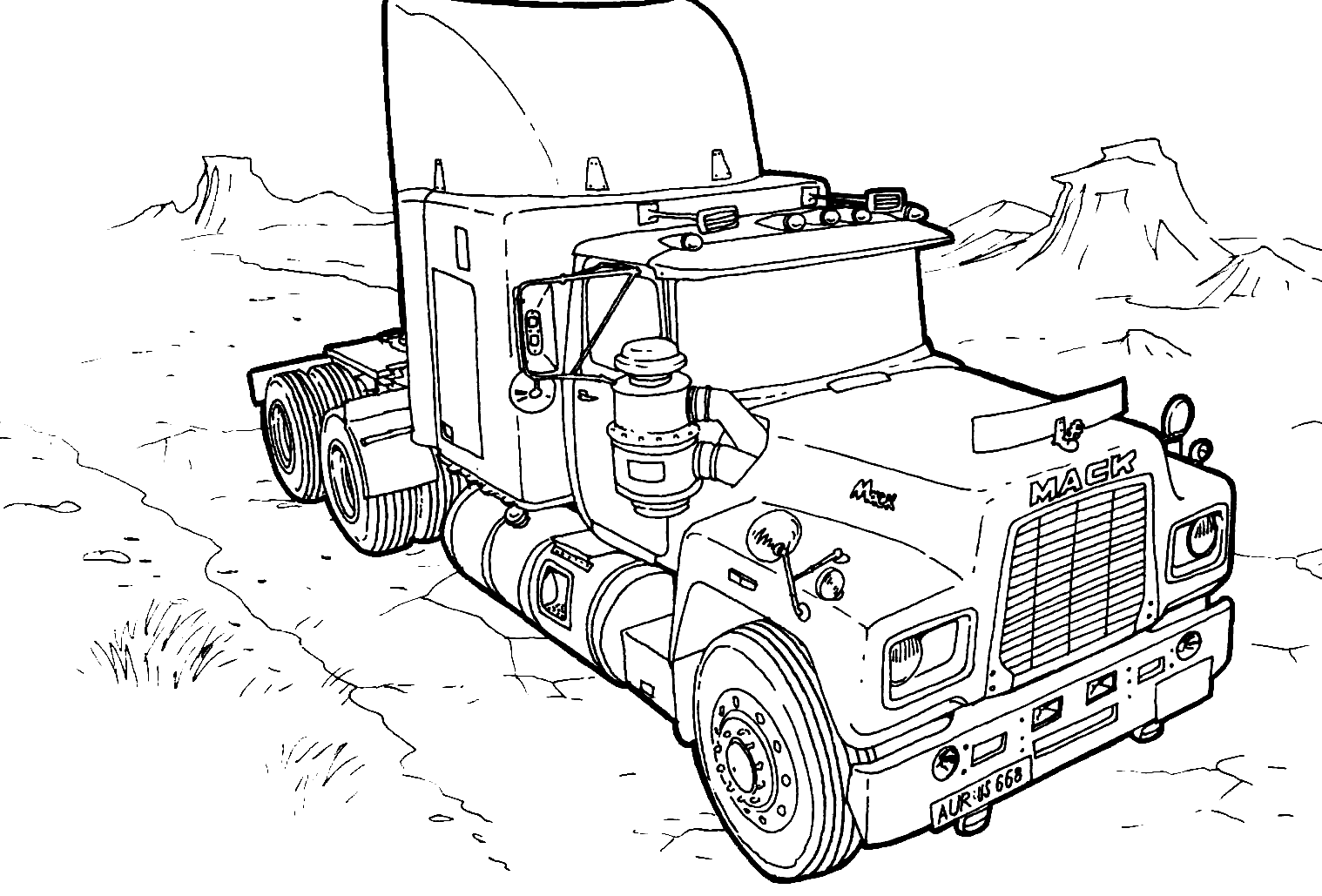 Coloring page: Monster Truck (Transportation) #141292 - Free Printable Coloring Pages