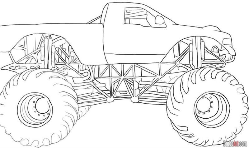 Coloring page: Monster Truck (Transportation) #141294 - Free Printable Coloring Pages