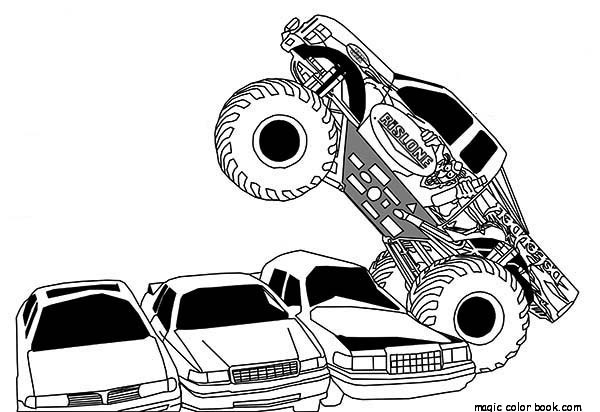 Coloring page: Monster Truck (Transportation) #141300 - Free Printable Coloring Pages
