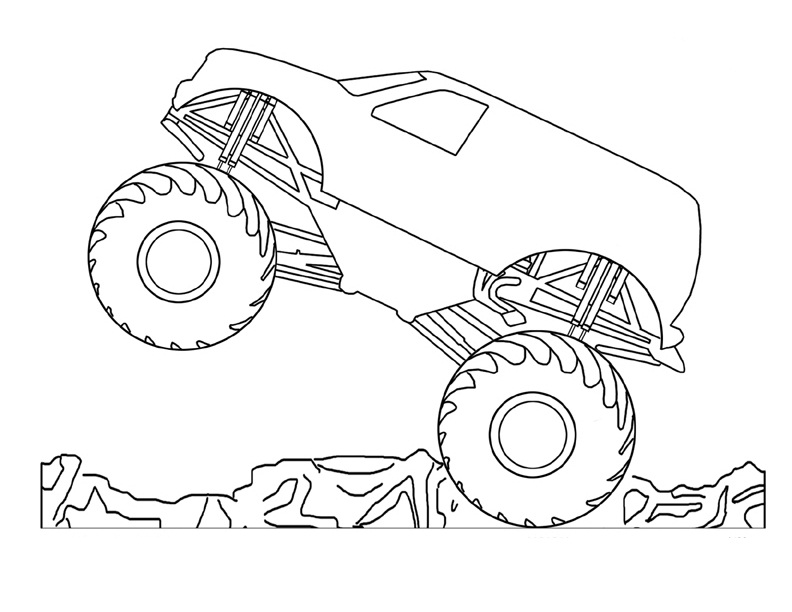 Coloring page: Monster Truck (Transportation) #141303 - Free Printable Coloring Pages