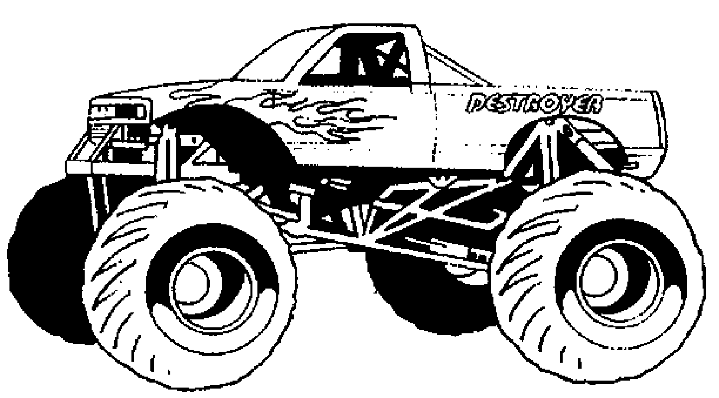 Coloring page: Monster Truck (Transportation) #141313 - Free Printable Coloring Pages