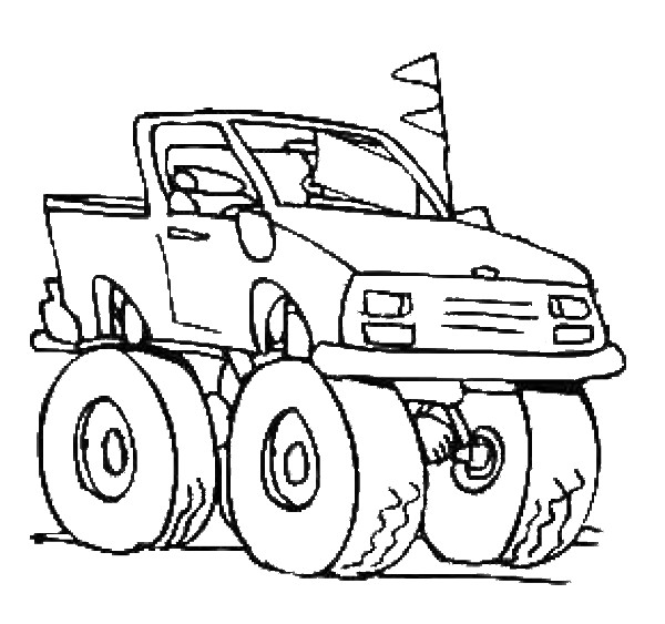 Coloring page: Monster Truck (Transportation) #141319 - Free Printable Coloring Pages