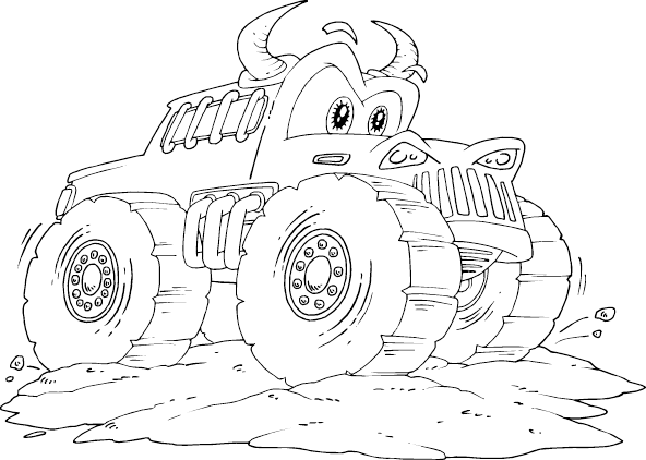 Coloring page: Monster Truck (Transportation) #141321 - Free Printable Coloring Pages