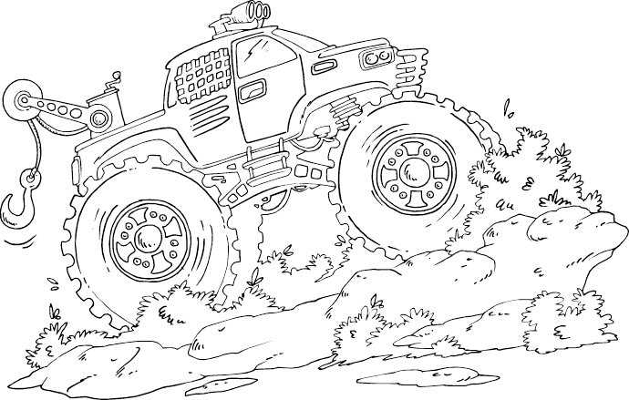 Coloring page: Monster Truck (Transportation) #141326 - Free Printable Coloring Pages