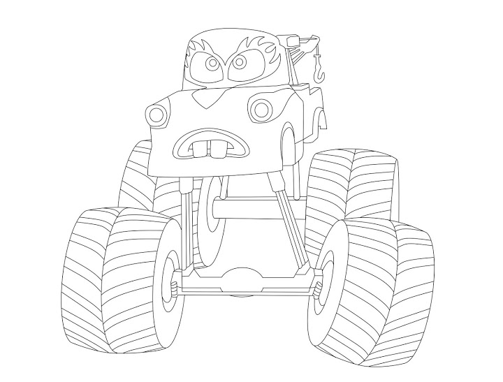 Coloring page: Monster Truck (Transportation) #141335 - Free Printable Coloring Pages