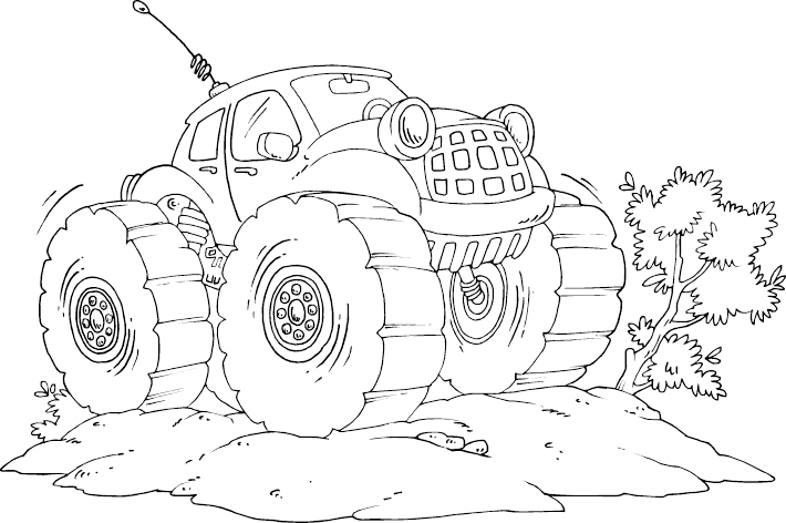 Coloring page: Monster Truck (Transportation) #141337 - Free Printable Coloring Pages