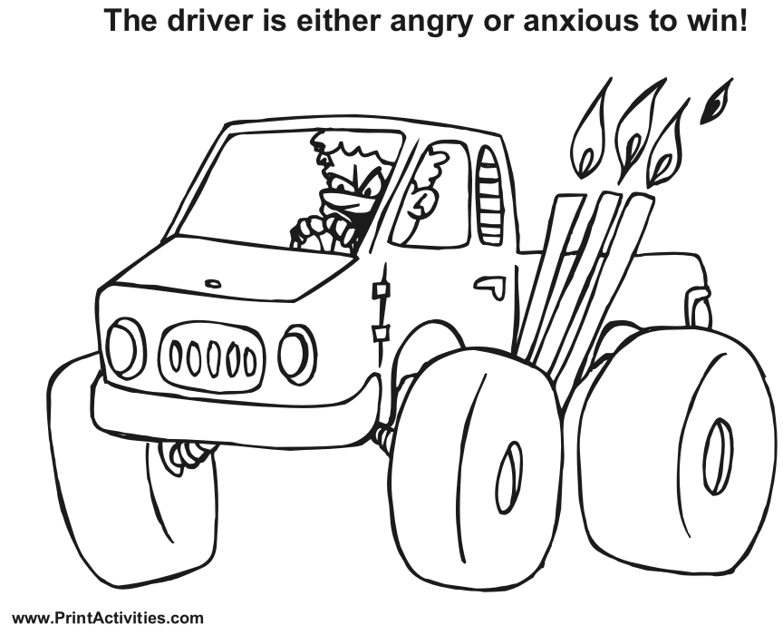 Coloring page: Monster Truck (Transportation) #141348 - Free Printable Coloring Pages