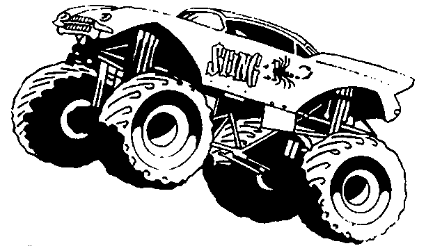 Coloring page: Monster Truck (Transportation) #141362 - Free Printable Coloring Pages