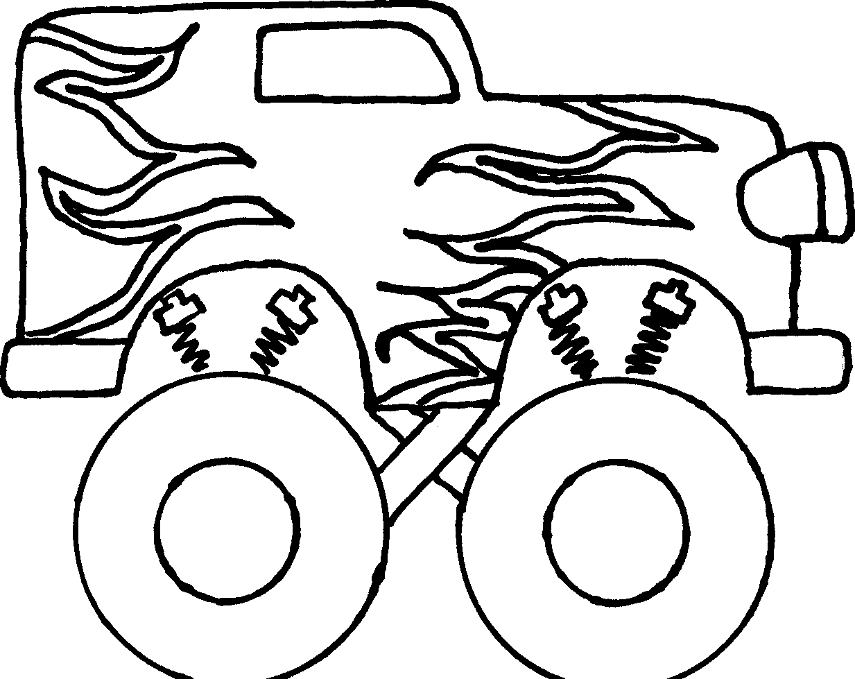 Coloring page: Monster Truck (Transportation) #141363 - Free Printable Coloring Pages