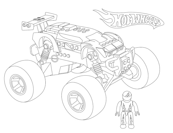 Coloring page: Monster Truck (Transportation) #141364 - Free Printable Coloring Pages
