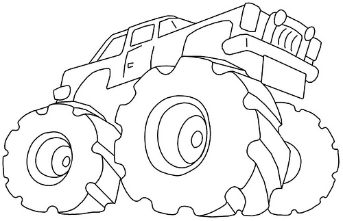 Coloring page: Monster Truck (Transportation) #141373 - Free Printable Coloring Pages
