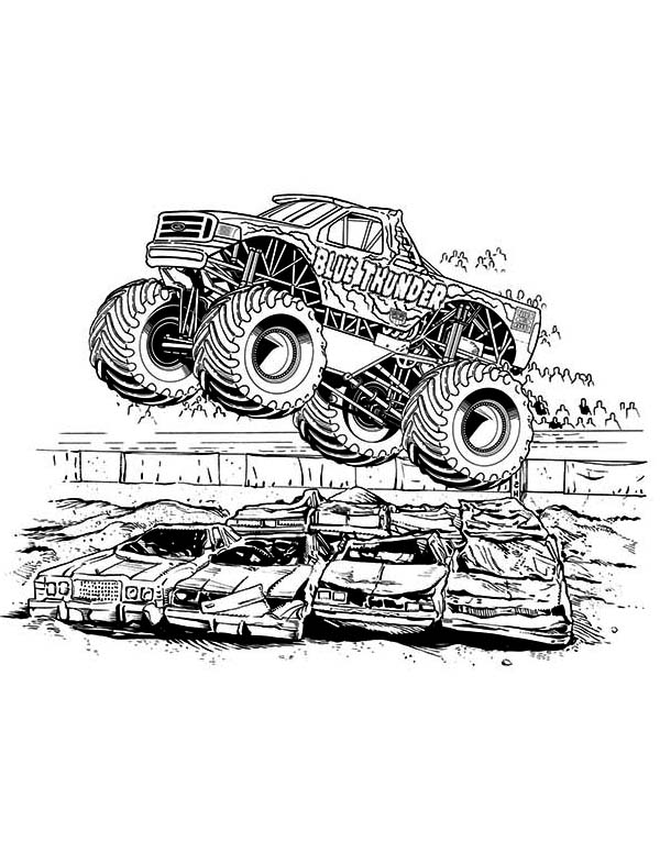 Coloring page: Monster Truck (Transportation) #141378 - Free Printable Coloring Pages