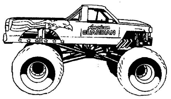Coloring page: Monster Truck (Transportation) #141396 - Free Printable Coloring Pages