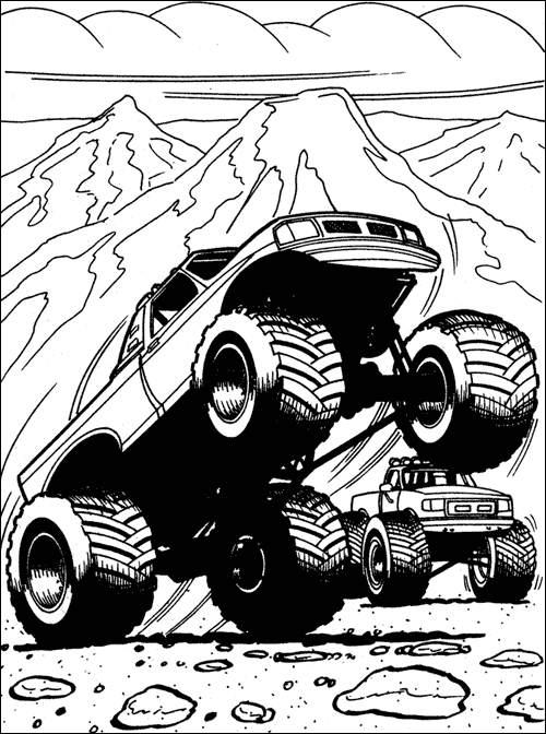 Coloring page: Monster Truck (Transportation) #141397 - Free Printable Coloring Pages