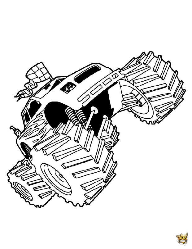 Coloring page: Monster Truck (Transportation) #141401 - Free Printable Coloring Pages
