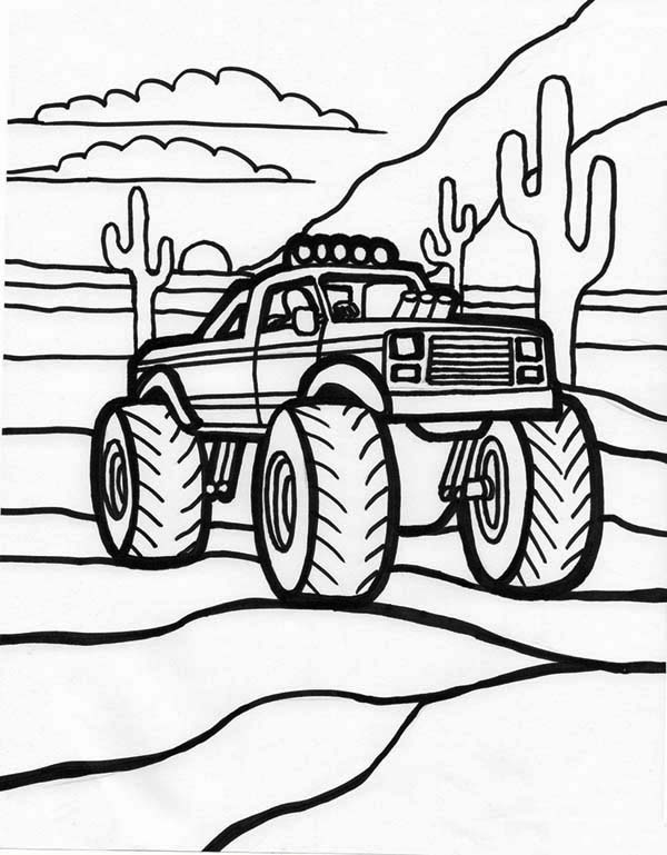 Coloring page: Monster Truck (Transportation) #141429 - Free Printable Coloring Pages