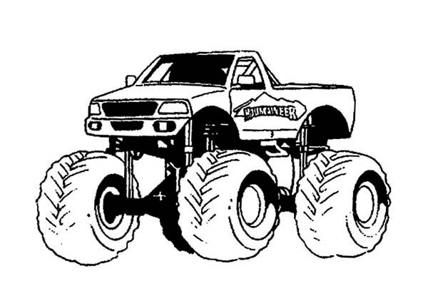 Coloring page: Monster Truck (Transportation) #141435 - Free Printable Coloring Pages
