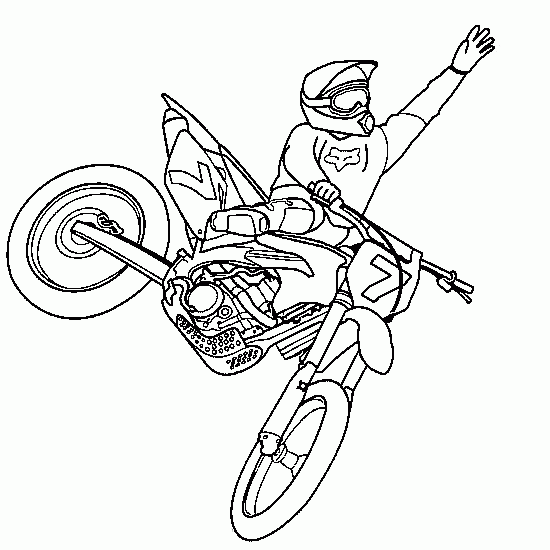 Coloring page: Motocross (Transportation) #136498 - Free Printable Coloring Pages