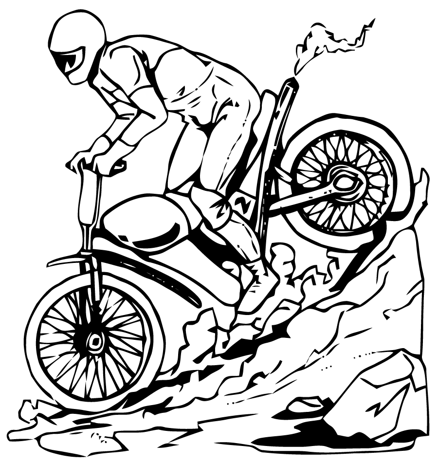 Coloring page: Motocross (Transportation) #136512 - Free Printable Coloring Pages