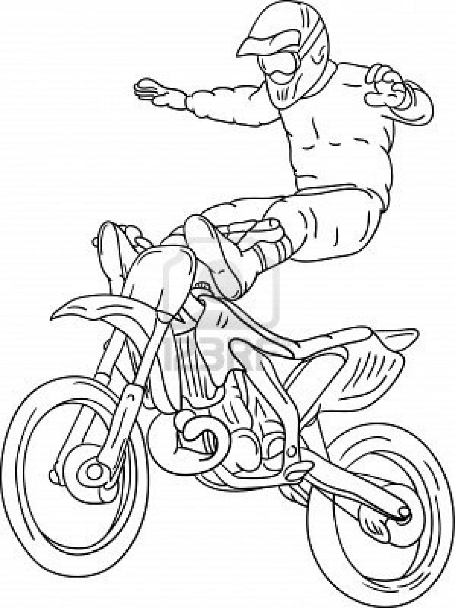 Coloring page: Motocross (Transportation) #136517 - Free Printable Coloring Pages