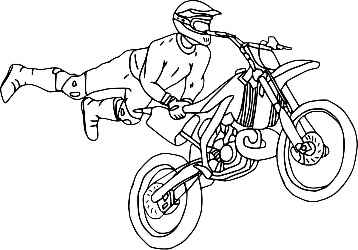 Free printable Motocross coloring page #209983 from Transportation collection Free printable Motocross coloring page #209983 from Transportation collection