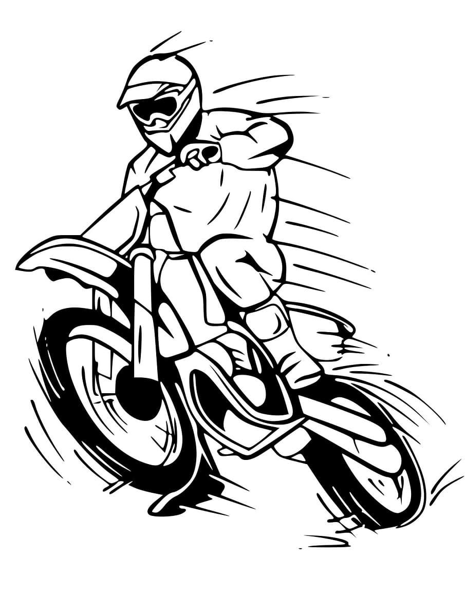 Free printable Motocross coloring page #209988 from Transportation collection Free printable Motocross coloring page #209988 from Transportation collection