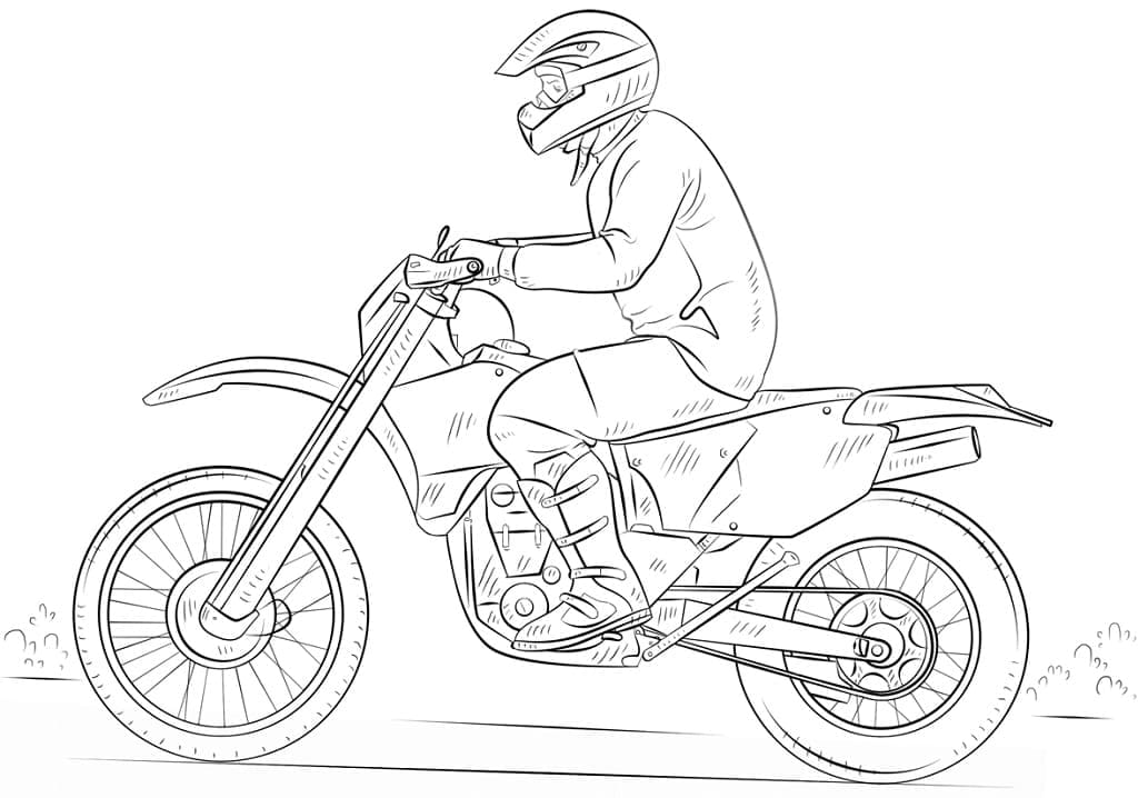 Free printable Motocross coloring page #209994 from Transportation collection