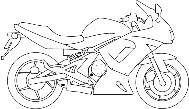 Coloring page: Motorcycle (Transportation) #136250 - Free Printable Coloring Pages