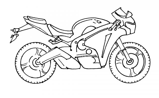 Coloring page: Motorcycle (Transportation) #136251 - Free Printable Coloring Pages