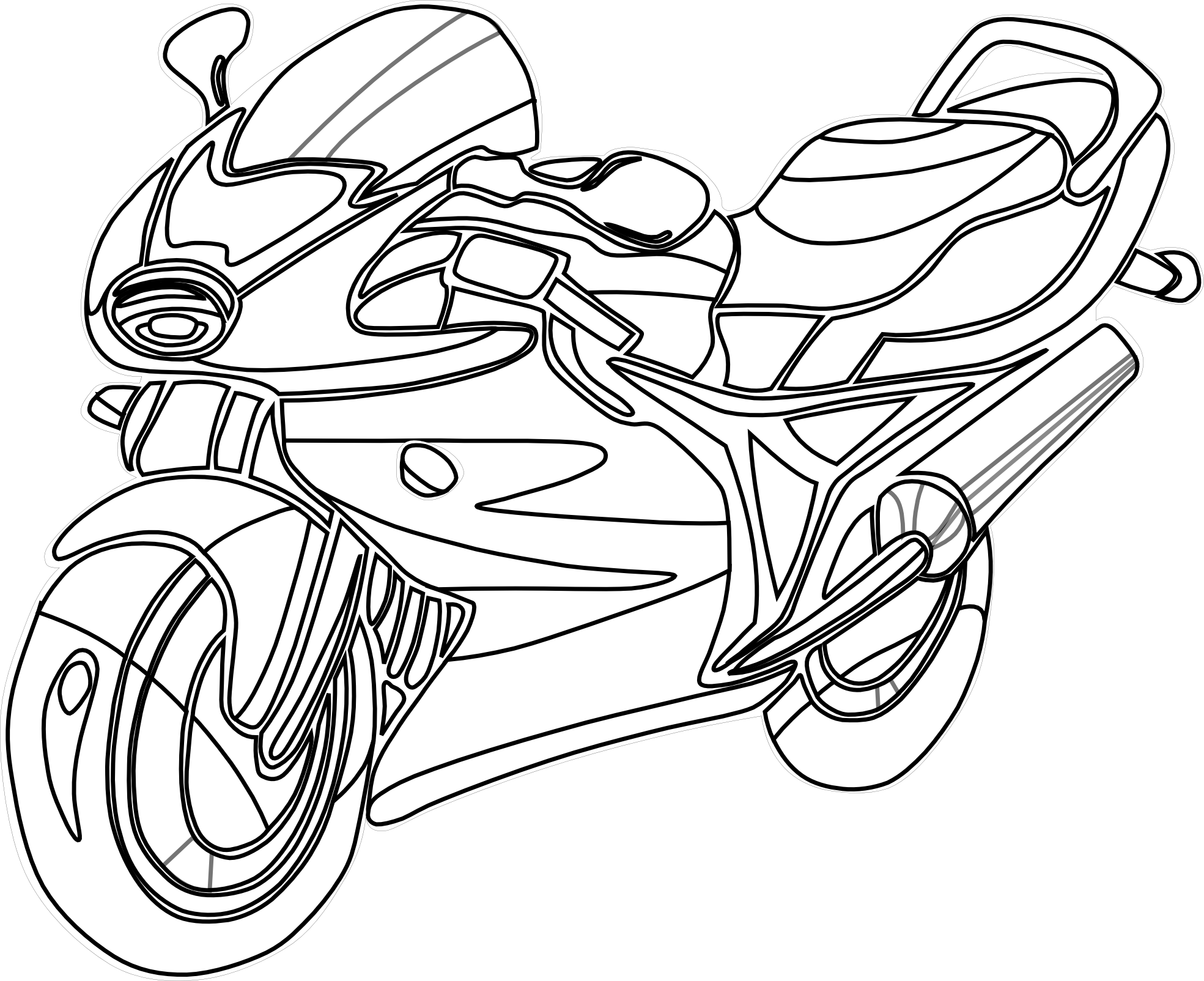 Coloring page: Motorcycle (Transportation) #136252 - Free Printable Coloring Pages