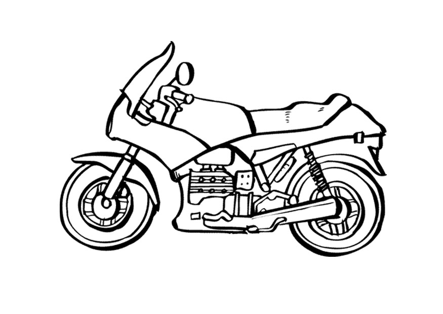 Coloring page: Motorcycle (Transportation) #136254 - Free Printable Coloring Pages