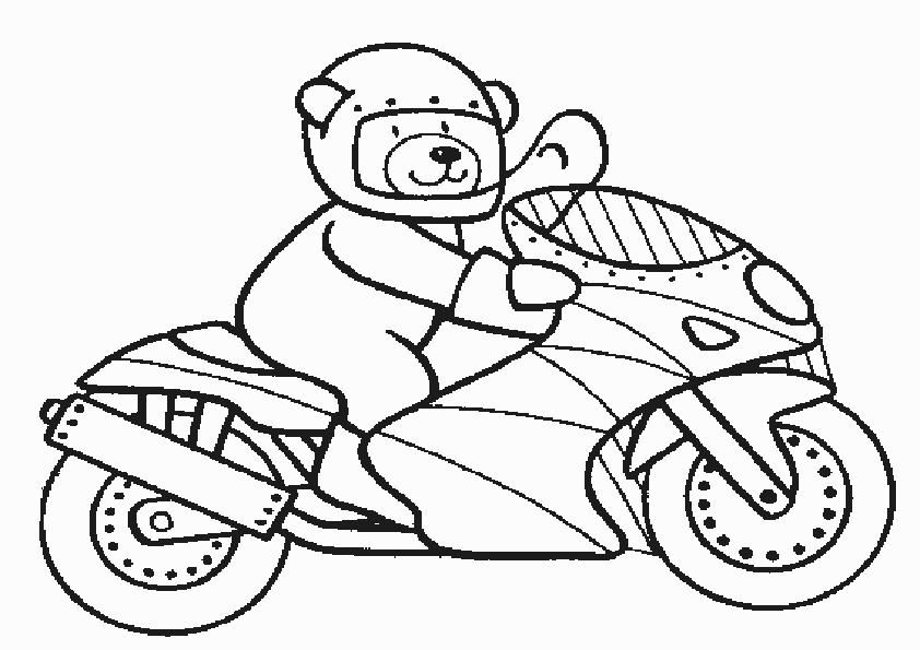 Coloring page: Motorcycle (Transportation) #136260 - Free Printable Coloring Pages