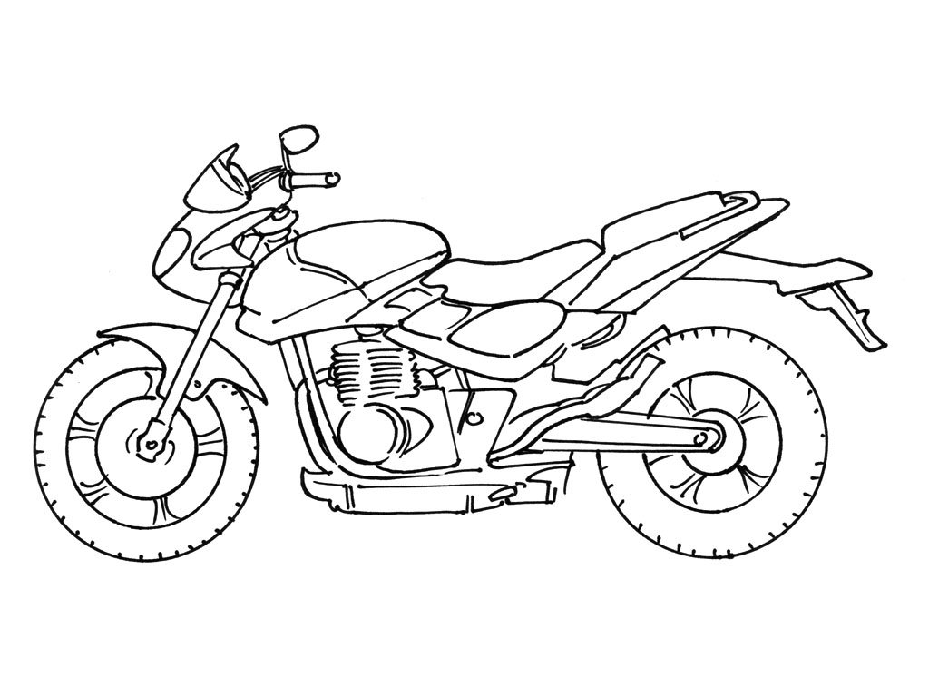 Coloring page: Motorcycle (Transportation) #136265 - Free Printable Coloring Pages