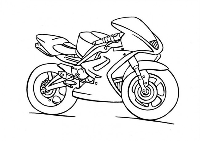 Coloring page: Motorcycle (Transportation) #136272 - Free Printable Coloring Pages