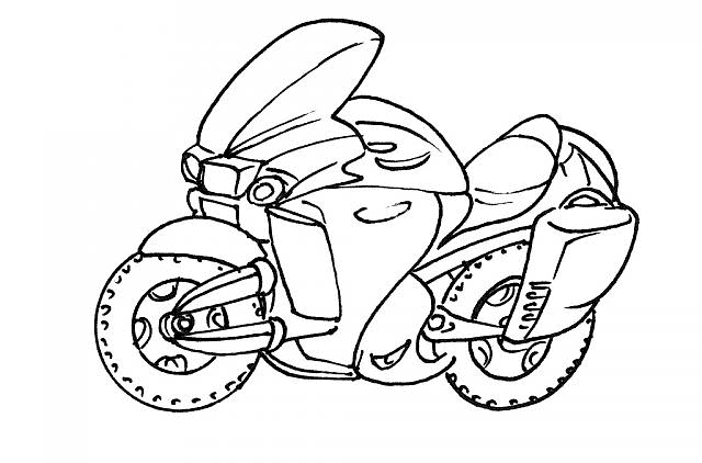 Coloring page: Motorcycle (Transportation) #136280 - Free Printable Coloring Pages