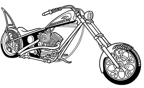 Coloring page: Motorcycle (Transportation) #136290 - Free Printable Coloring Pages