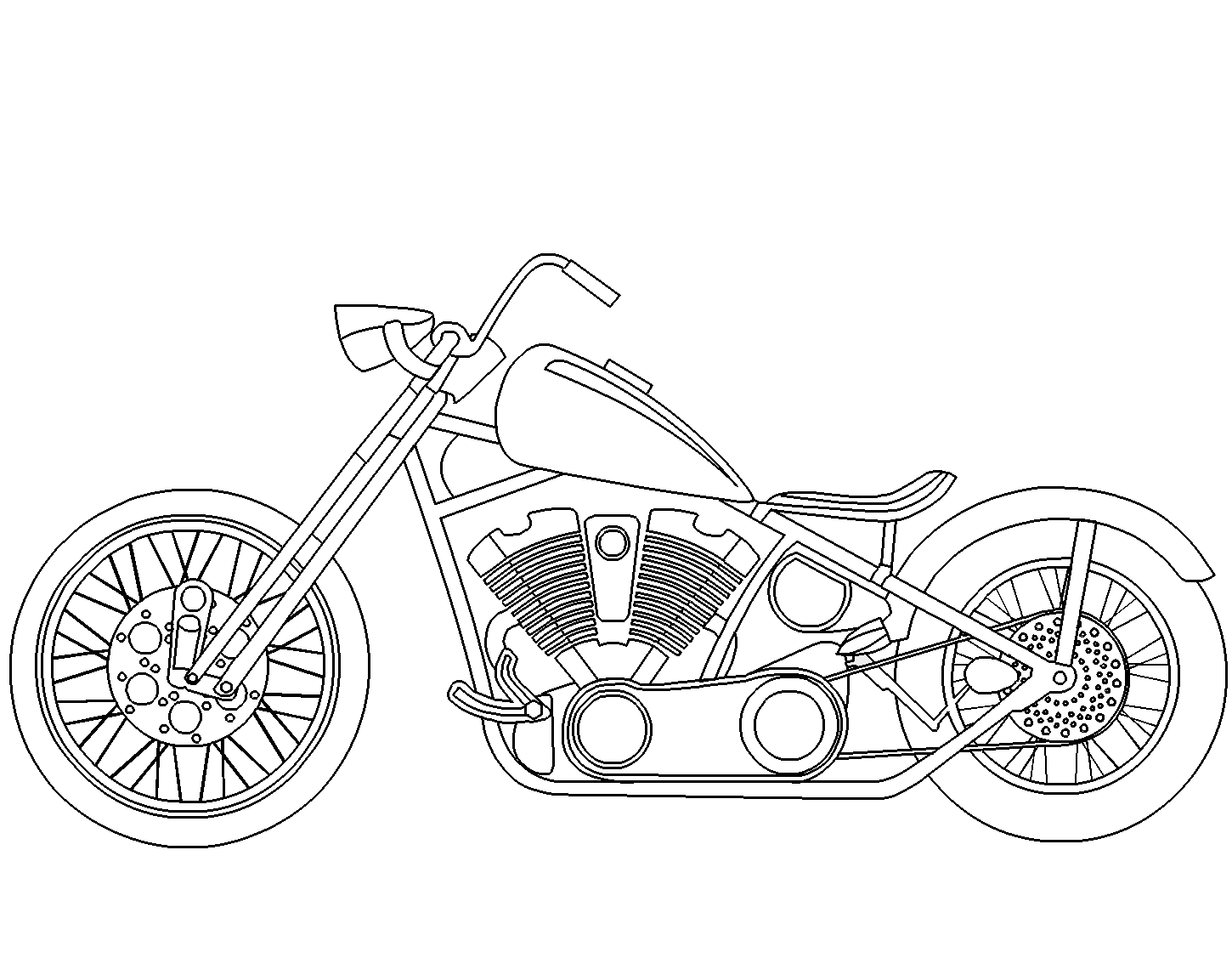 Motorbike Coloring Pages