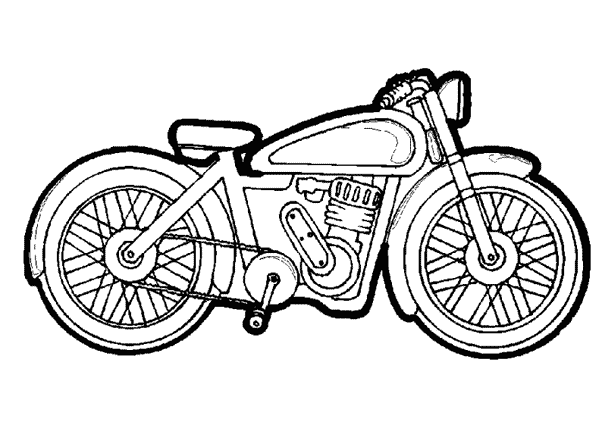 Coloring page: Motorcycle (Transportation) #136307 - Free Printable Coloring Pages