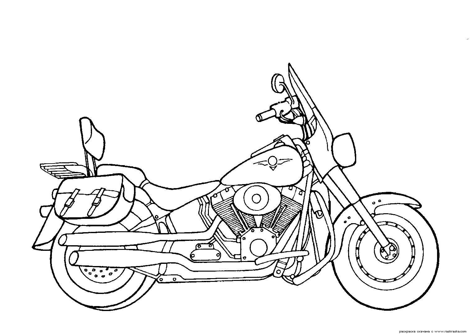 Coloring page: Motorcycle (Transportation) #136329 - Free Printable Coloring Pages