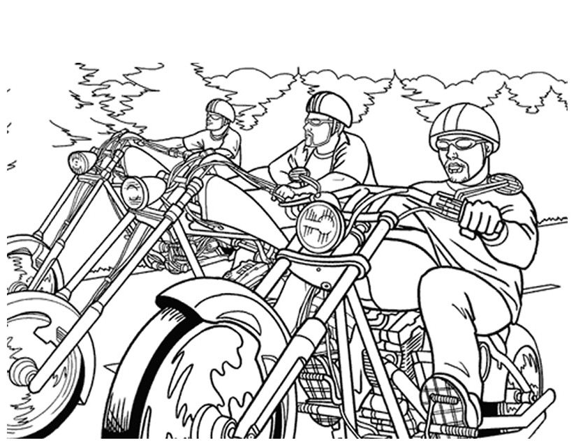 Coloring page: Motorcycle (Transportation) #136338 - Free Printable Coloring Pages