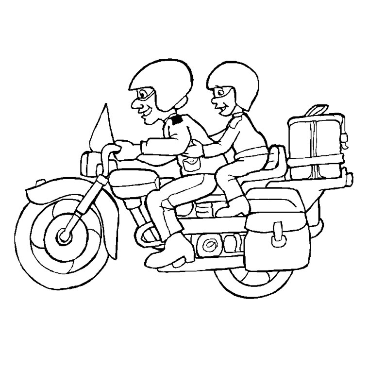 Coloring page: Motorcycle (Transportation) #136360 - Free Printable Coloring Pages