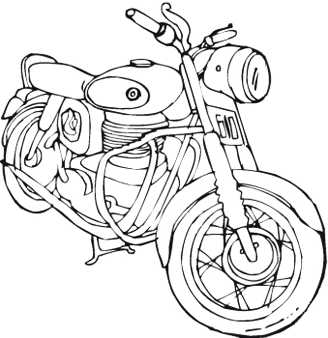 Coloring page: Motorcycle (Transportation) #136435 - Free Printable Coloring Pages