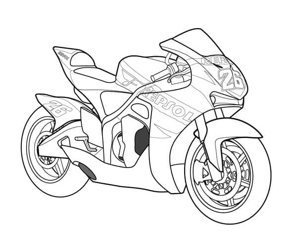 Free printable Motorcycle coloring page #175323 from Transportation collection Free printable Motorcycle coloring page #175323 from Transportation collection