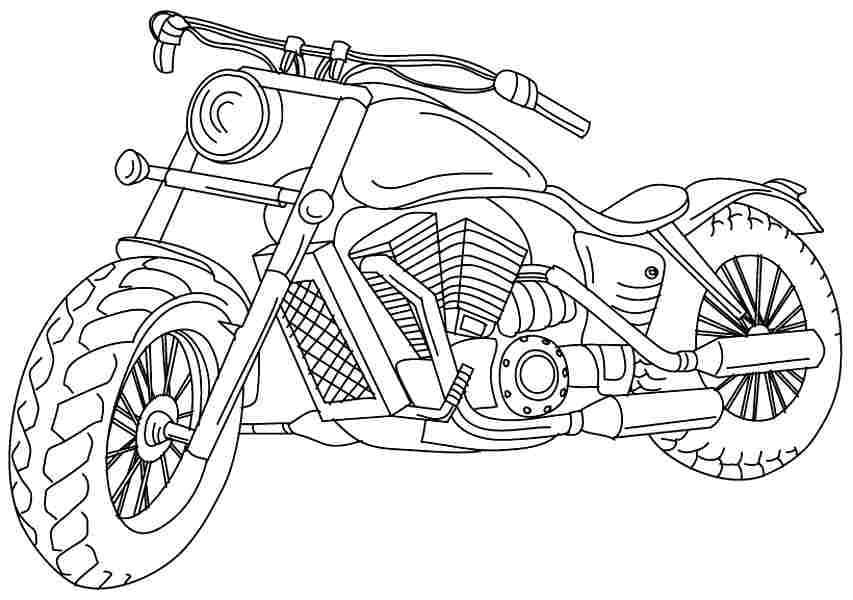 Free printable Motorcycle coloring page #175334 from Transportation collection